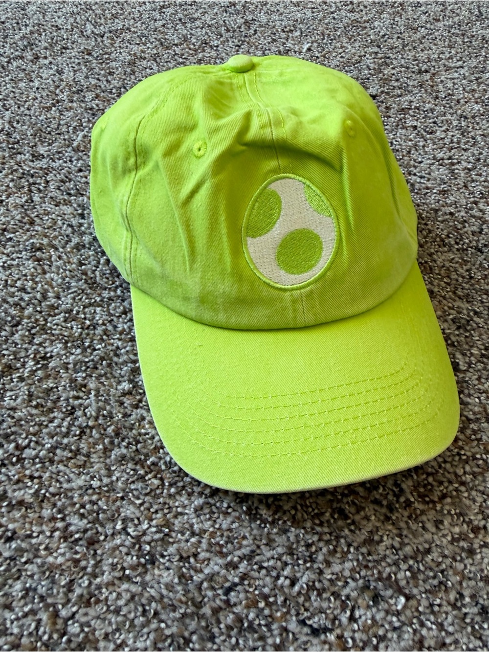 Yoshi Style Green Baseball Cap Video Game Costume Halloween Gamer Hat